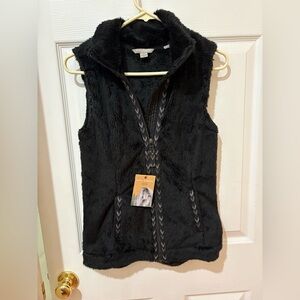 Royal Robbins Women's Samoyed Fleece Vest in black extra small